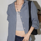 Muten checkered oversized fit long-sleeved shirt