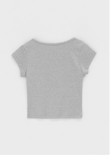 [B-BASIC] クールスタンダードUネッククロップ半袖Tシャツ (2SIZE)