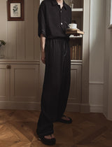 Maro stitch pleated pants
