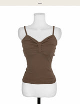 piz ribbon volume sleeveless top