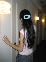 Jelly bean hair clip (Aqua)
