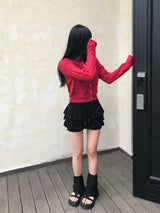 ココフリルレイヤードスカートパンツ