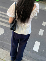 [MADE] Kanti Lace Track Wide Pants