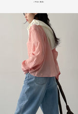 [Unisex] フォミリネンチェックオーバーフィットシャツ