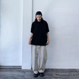 Curved Panel Wide-Leg Trousers