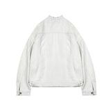 LMN Dape China Crop Denim Jacket (white gray)