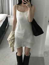 Flower Satin Mini Dress (one color)