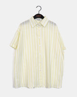 [MADE] Vines Striped Sheer Short-Sleeve Shirt