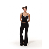 V-NECK RIBBON TOP