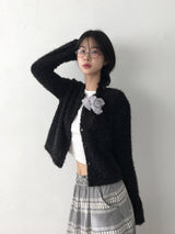 Three-Quarter Ribbed Knit Tee