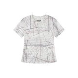 プリンテッドショートスリーブドスリムフィットTシャツ