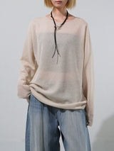 (UNISEX) ミリールーズシースルーニット