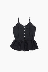 Lace gauze frill sleeveless