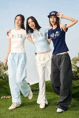 3D ヤーンフラワールーズTシャツ - フィーメイル