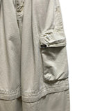 (2color) Detachable 2-Way Cargo Wide Half Cotton Pants