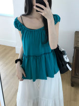 Punching Shirring T-shirt (2 colors)