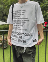 コリルレタリングプリンティング半袖Tシャツ