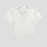 ハーネル レイヤード リブド ヘンリー ネック ショート スリーブ Tシャツ