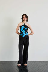  FLUTTER HALTERNECK / BLUE