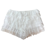ドリームフレアカンカンレースフリルショーツ (White)