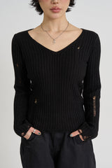 Destroy v-neck knit