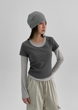 [MADE] Cain Golji Rounding U-neck Short Sleeve T-shirt