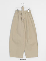 チエールベルトセットコットンワイドバンディングパンツ