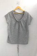 embossed shirring strap t