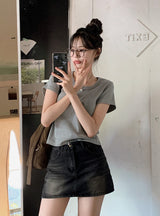 [SHOPPERMADE] プリザントリーシックベーシック半袖Tシャツ (3color)