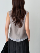 powdery layered blouse (4color)