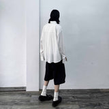 Micro-crinkle Baggy Shirt