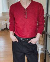 Lido Wool V-neck Crop Knit