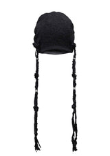  KNIT BRAID BEANIE . BLACK