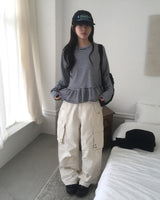 [MADE] Honot Vintage incision eyelet pocket cotton pants