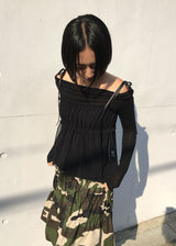 MESH SHIRRING TOP