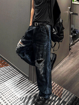 サマーディストレスデニムパンツ