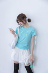 ナポレオン ボタン Tシャツ(mint)