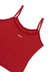 Nude lace sleeveless_red