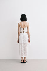 rose skirt (white)