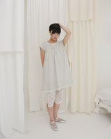 COUNTRY FLARE LINEN DRESS / BEIGE