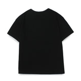 Unisex Human Print Crop T-shirt (Black)
