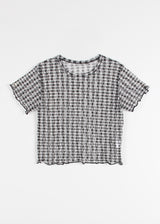 LACE CHECK TEE