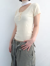 Round U button slim top