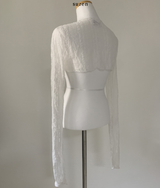 jandaru lace bolero cardigan (white)