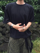 オーバークロップベーシック半袖Tシャツ 3C