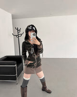 ジップアップハイネックワンピース