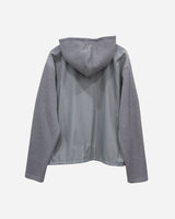 Contrast Highneck Hood Zip-up