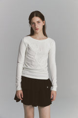 Lace Rose Long Sleeve Ivory