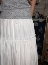 Lehiji Banding Check Balloon Long Skirt