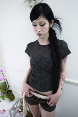 Flower lace T (4color)